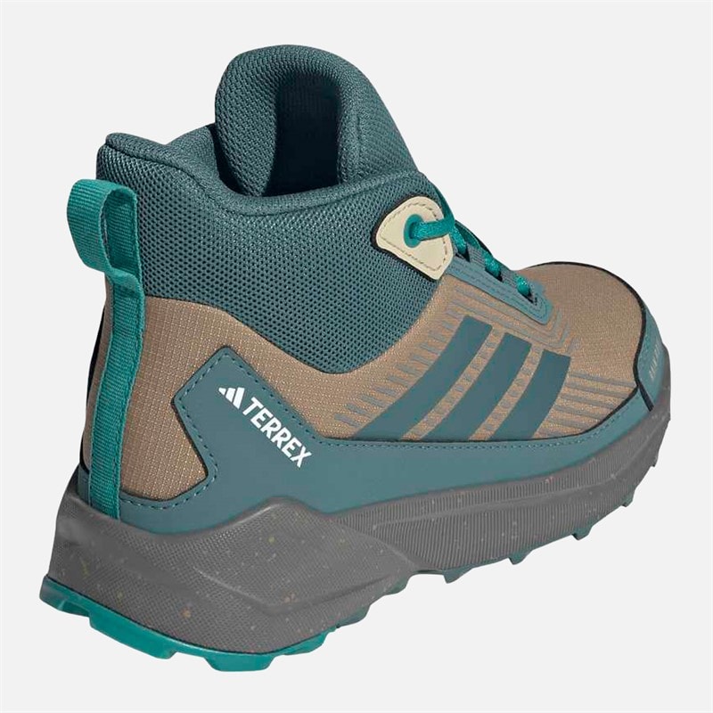 adidas Junior Terrex Trailmaker 2 Mid Rain.Rdy Waterproof Hiking Boots Cardboard/Preloved Teal/Pure Teal - Image 3