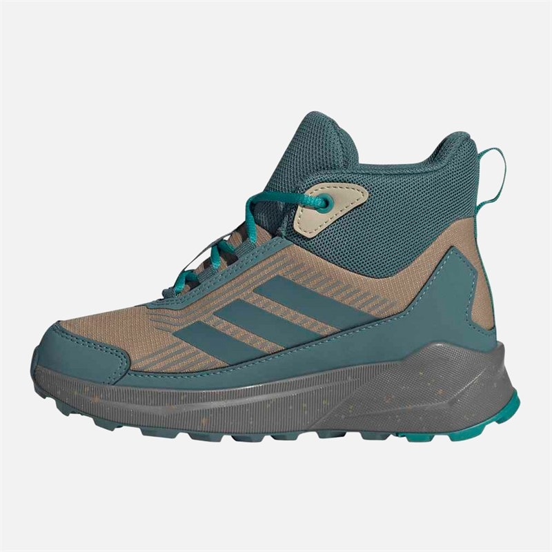 adidas Junior Terrex Trailmaker 2 Mid Rain.Rdy Waterproof Hiking Boots Cardboard/Preloved Teal/Pure Teal - Image 5