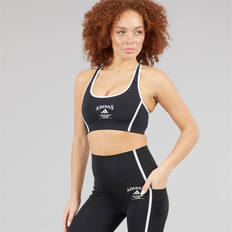 adidas Womens Optime Heritage Full Length Leggings Black/White - Image 5