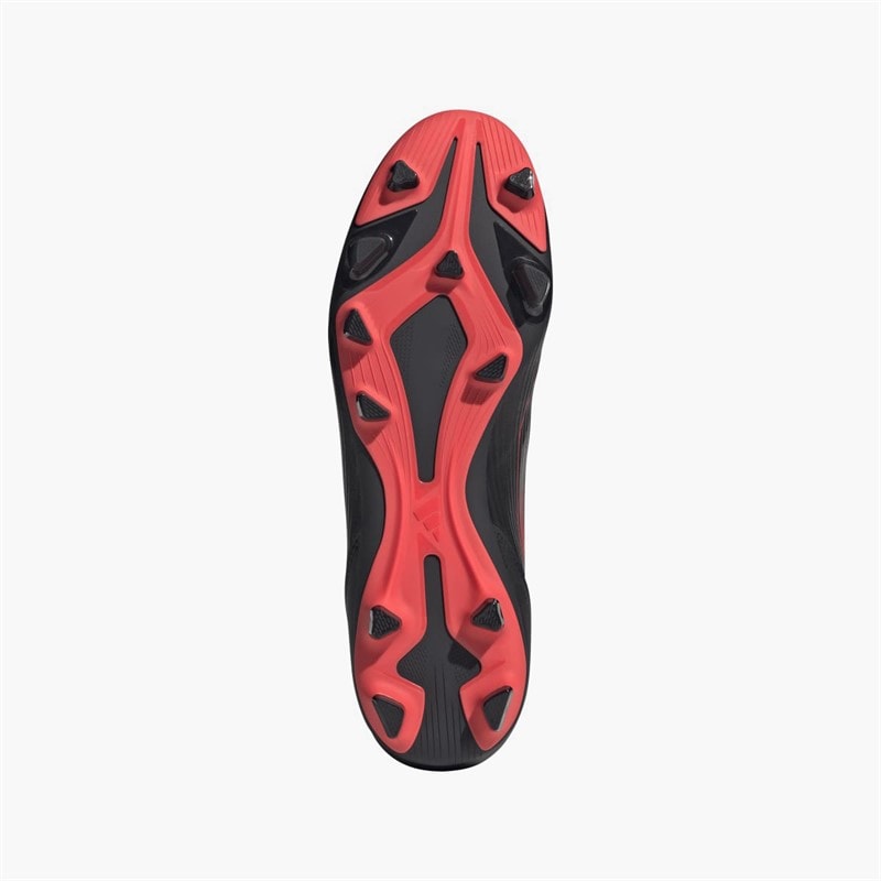 adidas Mens F50 Club FG/MG Firm/Multi Ground Football Boots Black/Iron Metallic/Lucid Red - Image 2