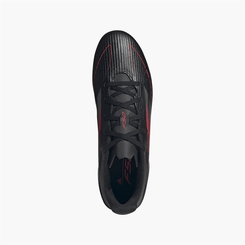adidas Mens F50 Club FG/MG Firm/Multi Ground Football Boots Black/Iron Metallic/Lucid Red - Image 4