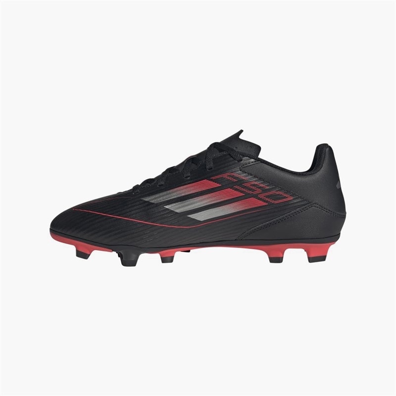 adidas Mens F50 Club FG/MG Firm/Multi Ground Football Boots Black/Iron Metallic/Lucid Red - Image 5