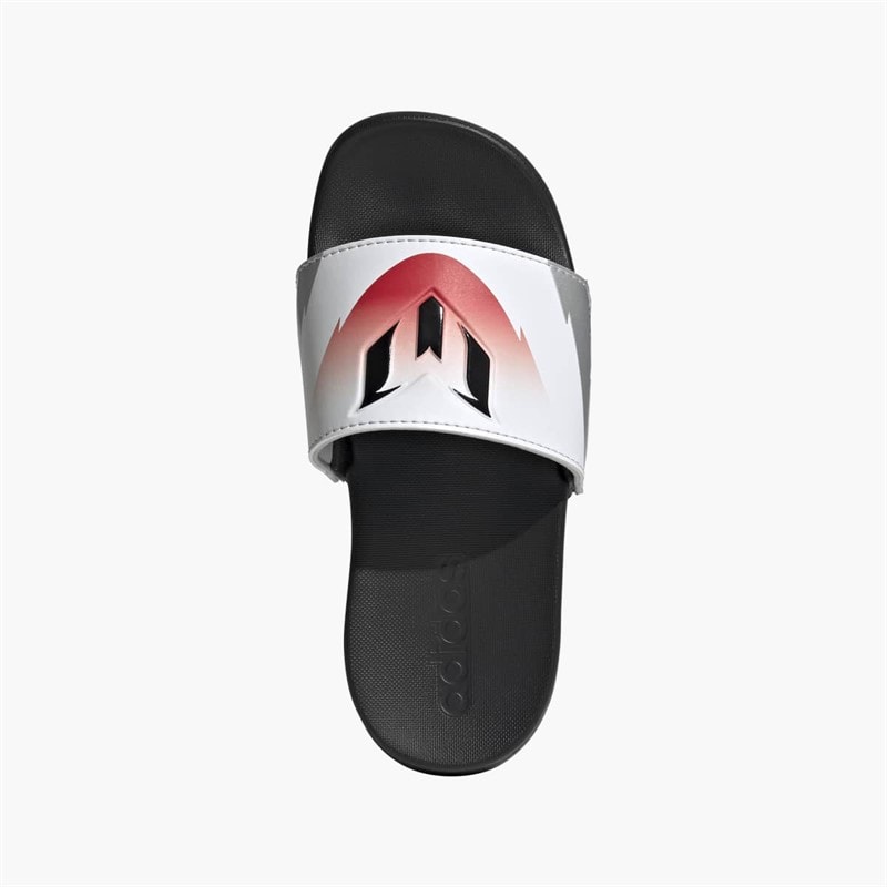 adidas Junior Adilette Comfort Messi Sliders Cloud White/Core Black/Lucid Red - Image 4