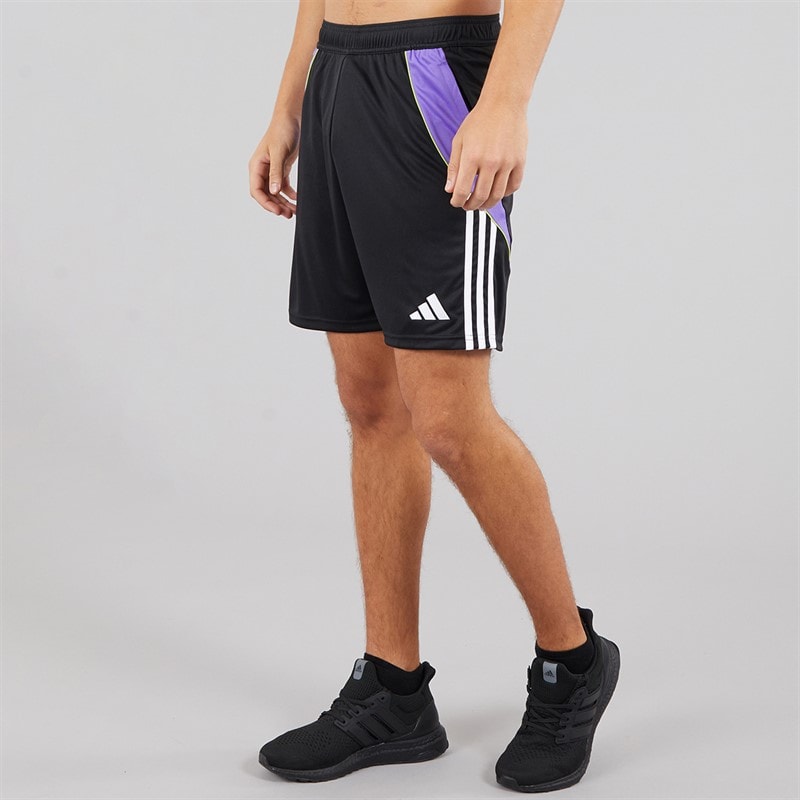 adidas Mens Tiro 24 Shorts Black/Purple Rush - Image 3