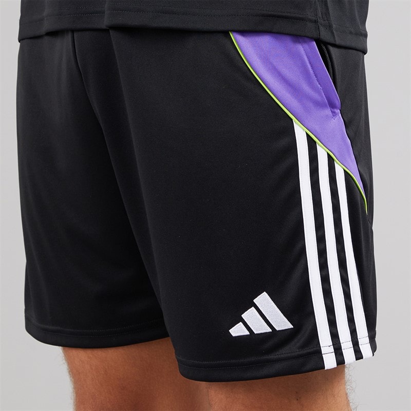 adidas Mens Tiro 24 Shorts Black/Purple Rush - Image 5