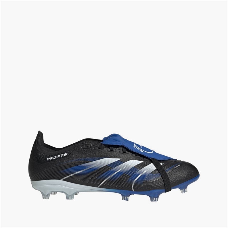 adidas Mens Predator League Jude Bellingham Fold Over Tongue FG/MG Firm/Multi Ground Football Boots Core Black/Cloud White/Glow Blue