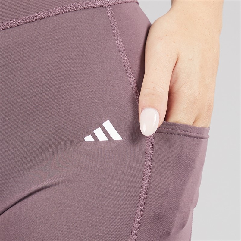 adidas Womens Optime 7/8 Leggings Shadow Fig - Image 3