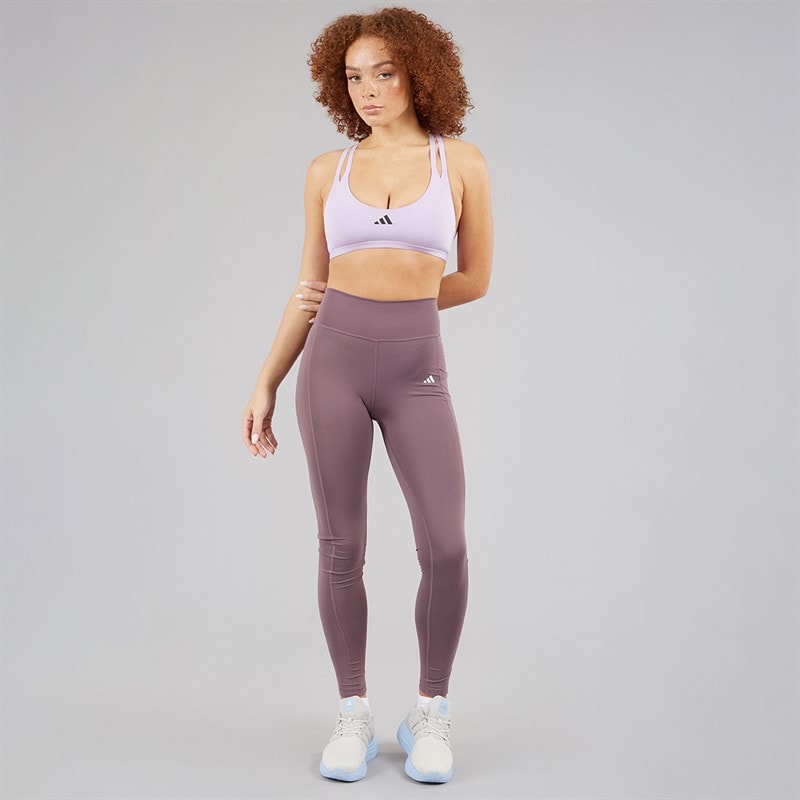 adidas Womens Optime 7/8 Leggings Shadow Fig - Image 4