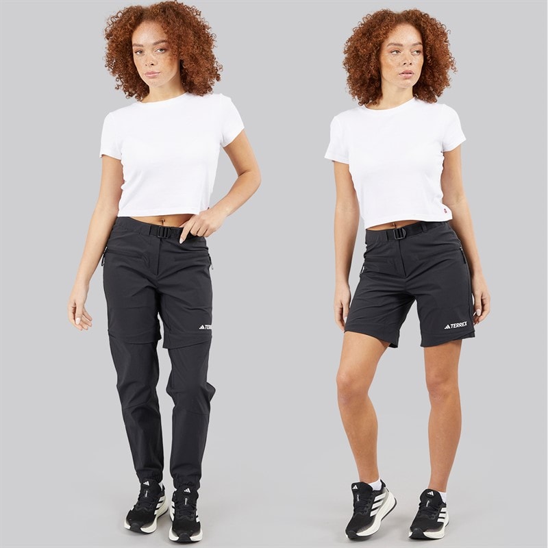 adidas Womens Terrex Utilitas Zip Off Hiking Pants Black - Image 4