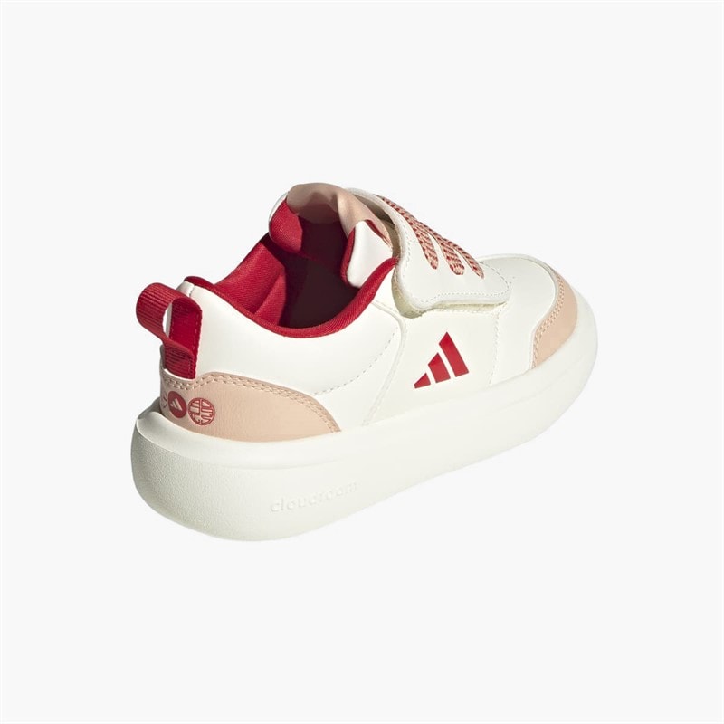 adidas Kids Park St Chinese New Year Velcro Trainers Off White/Pure Ruby/Core White - Image 3