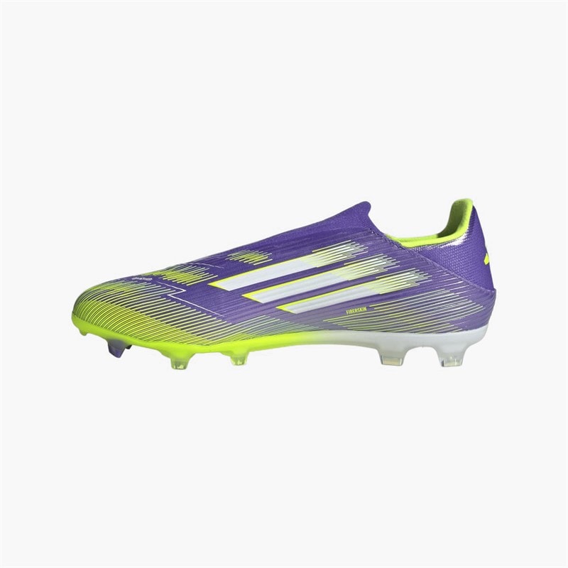 adidas Mens F50 League Radiant Blaze Pack Laceless FG/MG Firm/Multi Ground Football Boots Purple Rush/Cloud White/Lucid Lemon - Image 5