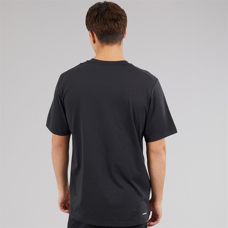 adidas Mens Train Essentials Feelready Training T-Shirt Black/White - Image 2