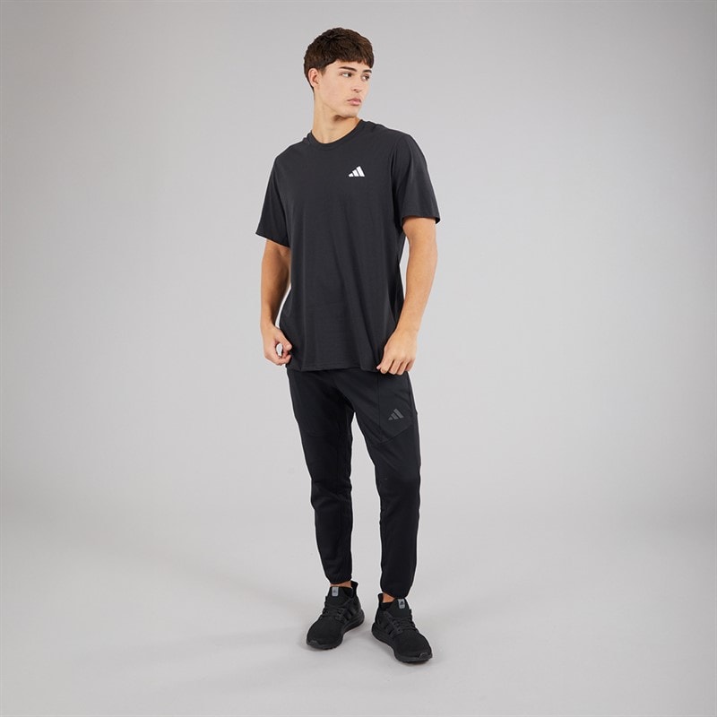 adidas Mens Train Essentials Feelready Training T-Shirt Black/White - Image 4