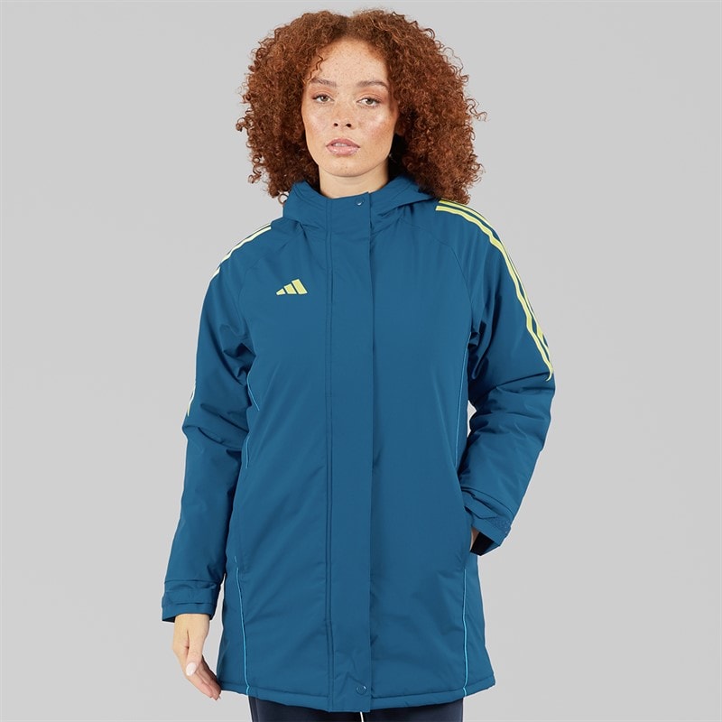 adidas Womens Tiro 24 Stadium Parka Jacket Legend Marine - Image 3