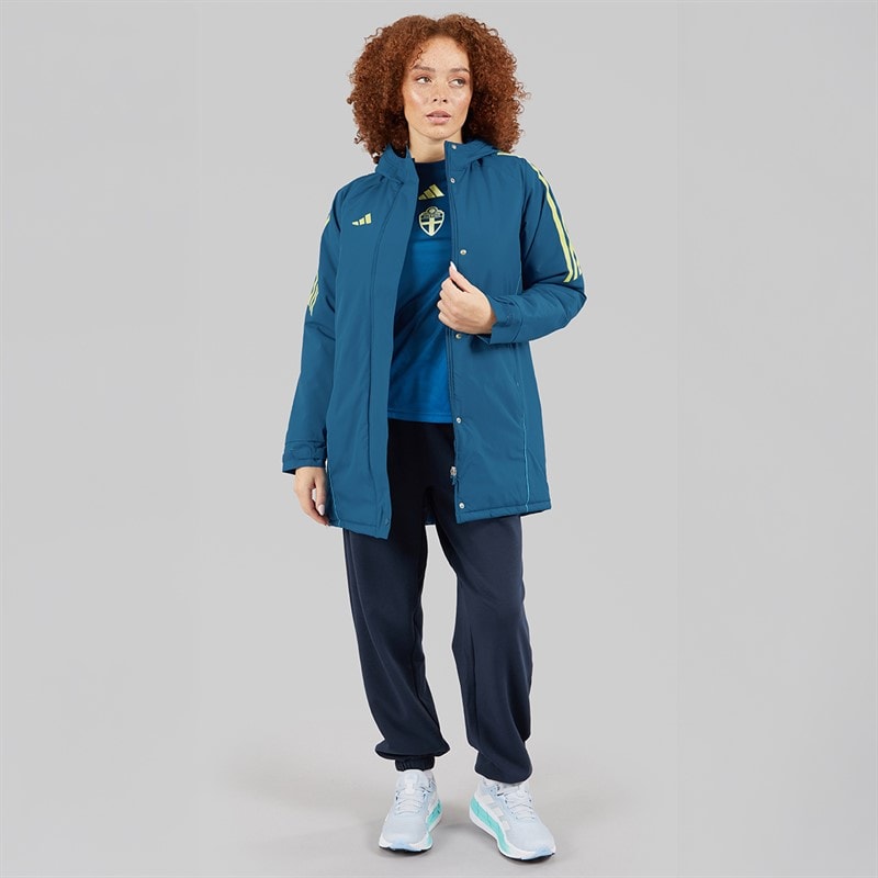 adidas Womens Tiro 24 Stadium Parka Jacket Legend Marine - Image 4