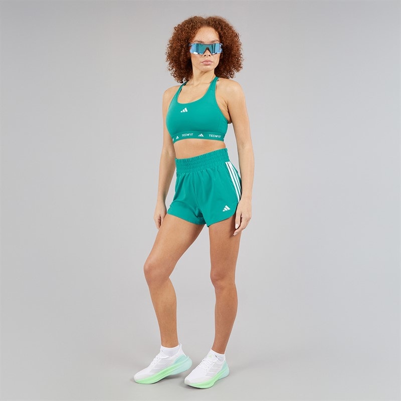 adidas Womens Techfit Medium Support Sports Bra Pure Teal - Image 4