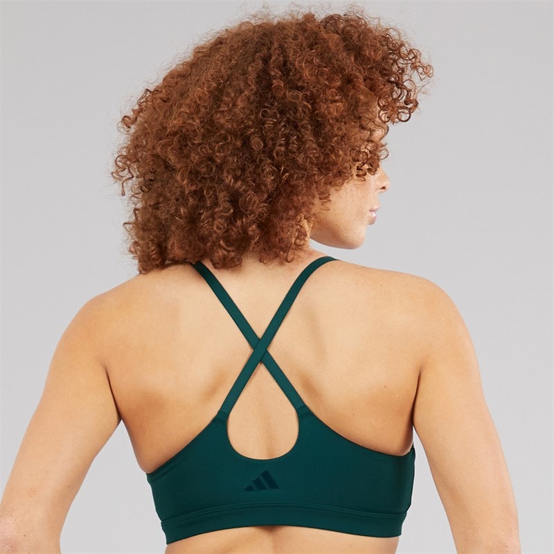 adidas Womens All Me Light Support Sports Bra Aurora Ivy - Image 2