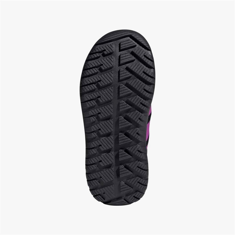 adidas Kids Winterplay Hi Boots Core Black/Purple Burst/Impact Orange - Image 2
