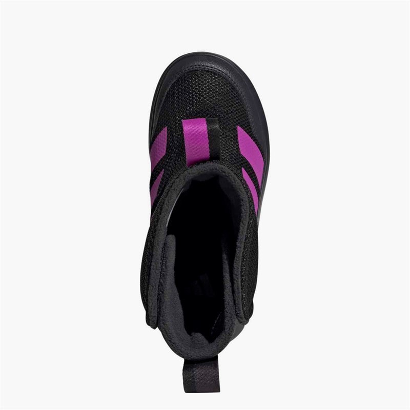 adidas Kids Winterplay Hi Boots Core Black/Purple Burst/Impact Orange - Image 4