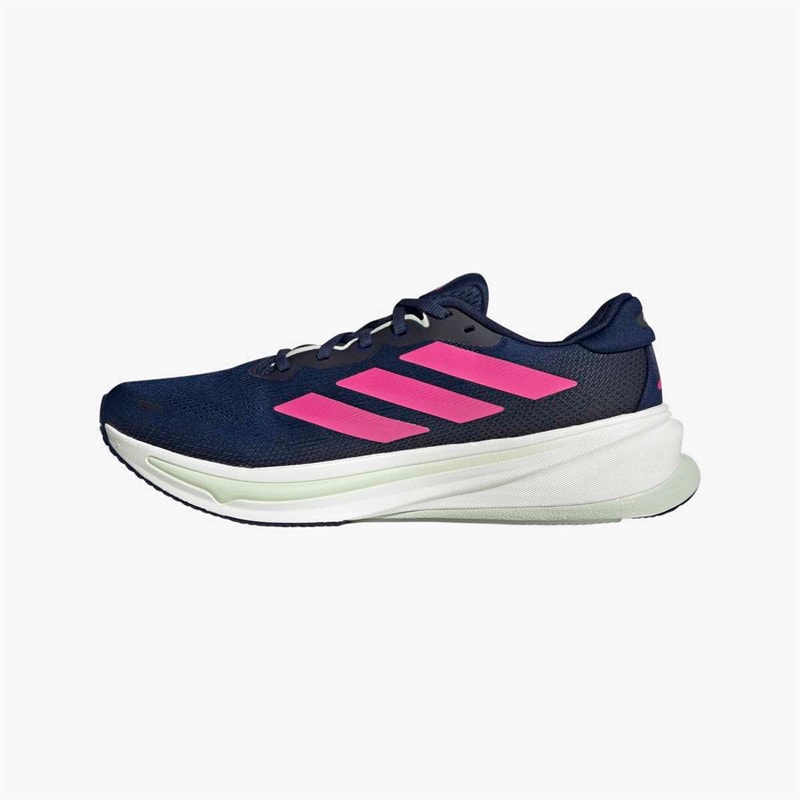 adidas Mens Supernova Rise 2 Neutral Running Shoes Dark Blue/Shock Pink/Linen Green - Image 5