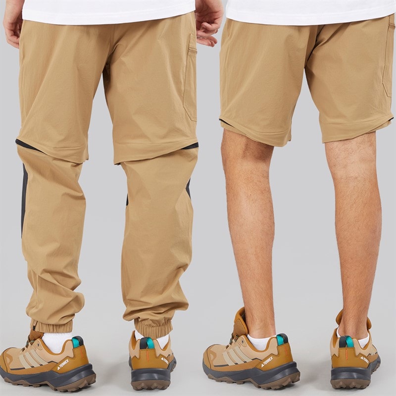 adidas Mens Terrex Utilitas Zip Off Hiking Pants Cardboard - Image 2