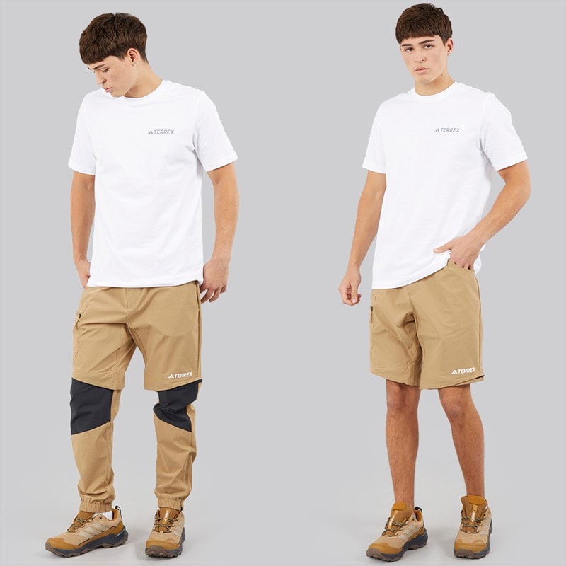 adidas Mens Terrex Utilitas Zip Off Hiking Pants Cardboard - Image 4