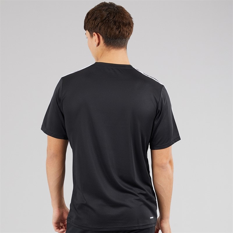adidas Mens Train Essentials 3-Stripes Training T-Shirt Black/White - Image 2