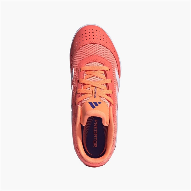adidas Junior Predator Club Sala In Indoor Football Boots Signal Coral/Cloud White/Beam Orange - Image 4