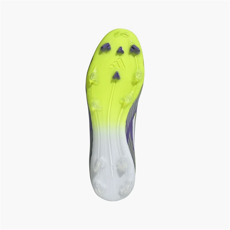 adidas Mens F50 League Mid Radiant Blaze Pack FG/MG Firm/Multi Ground Football Boots Purple Rush/Cloud White/Lucid Lemon - Image 2