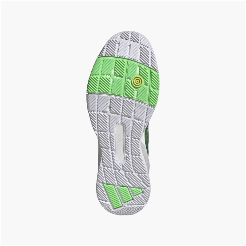 adidas Mens Crazyquick Lightstrike Padel Shoes Cloud White/Aurora Ivy/Llime Burst Cloud White/Aurora Ivy/Lime Burst - Image 2
