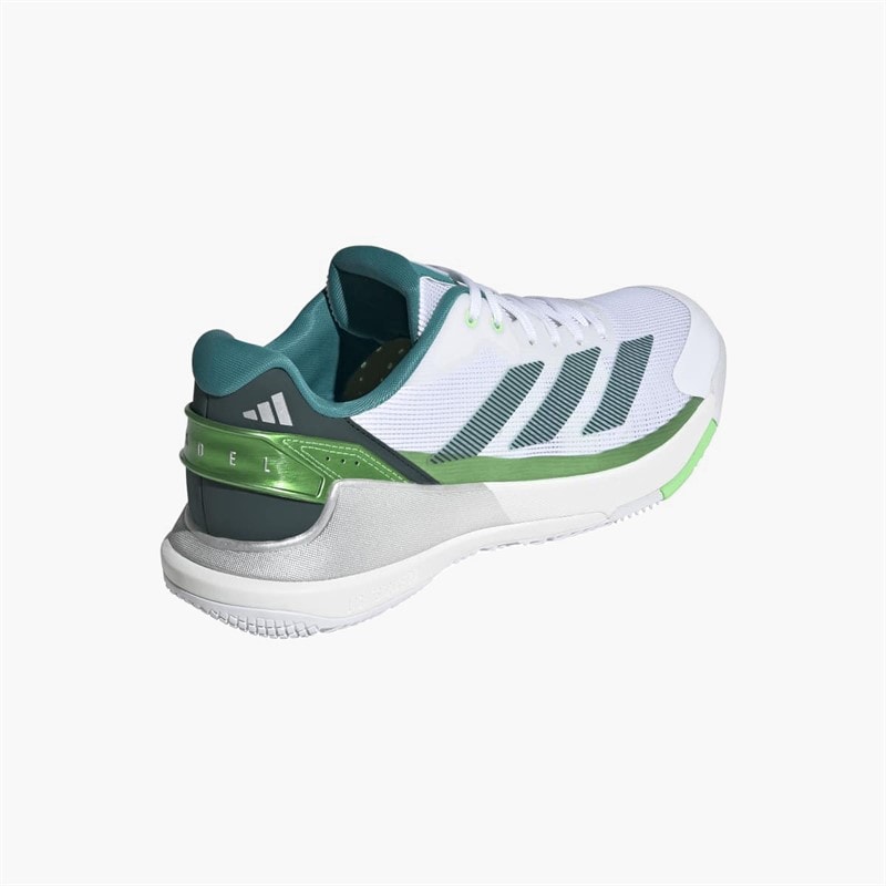 adidas Mens Crazyquick Lightstrike Padel Shoes Cloud White/Aurora Ivy/Llime Burst Cloud White/Aurora Ivy/Lime Burst - Image 3
