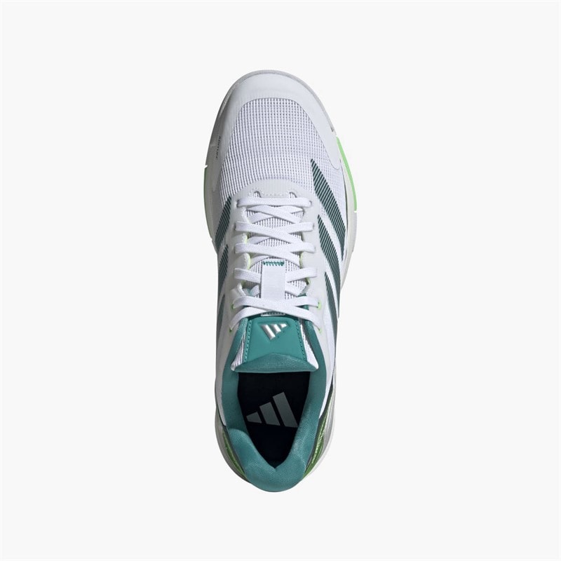 adidas Mens Crazyquick Lightstrike Padel Shoes Cloud White/Aurora Ivy/Llime Burst Cloud White/Aurora Ivy/Lime Burst - Image 4