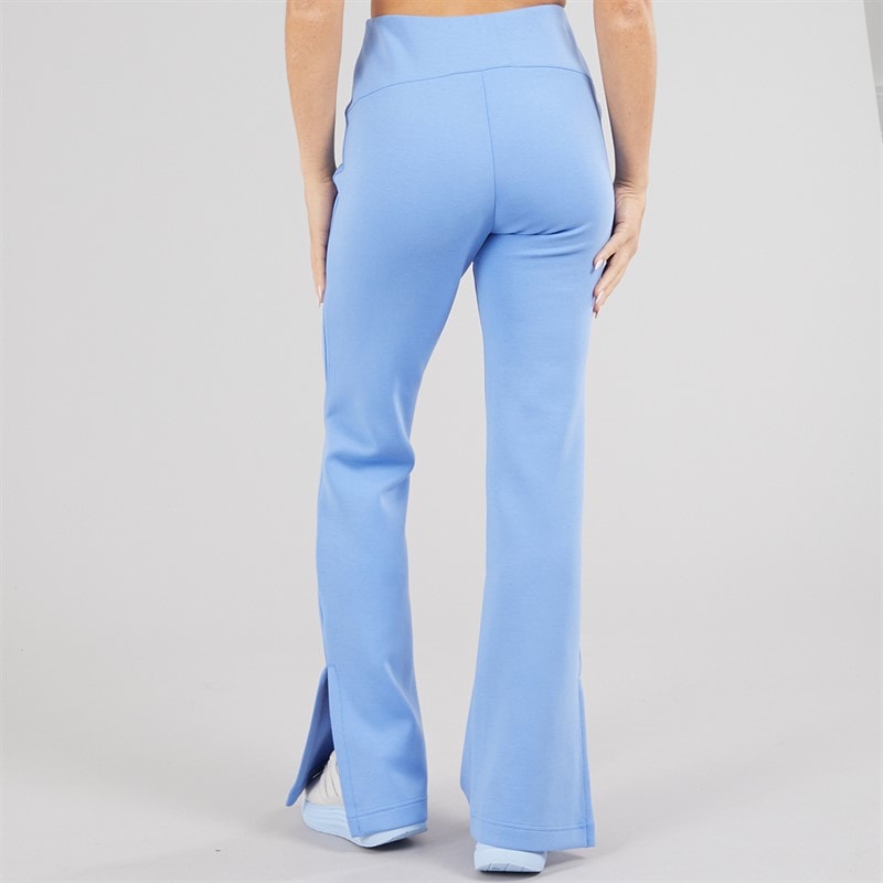 adidas Womens Soft Lux Flared Track Pants Blue Fusion - Image 2