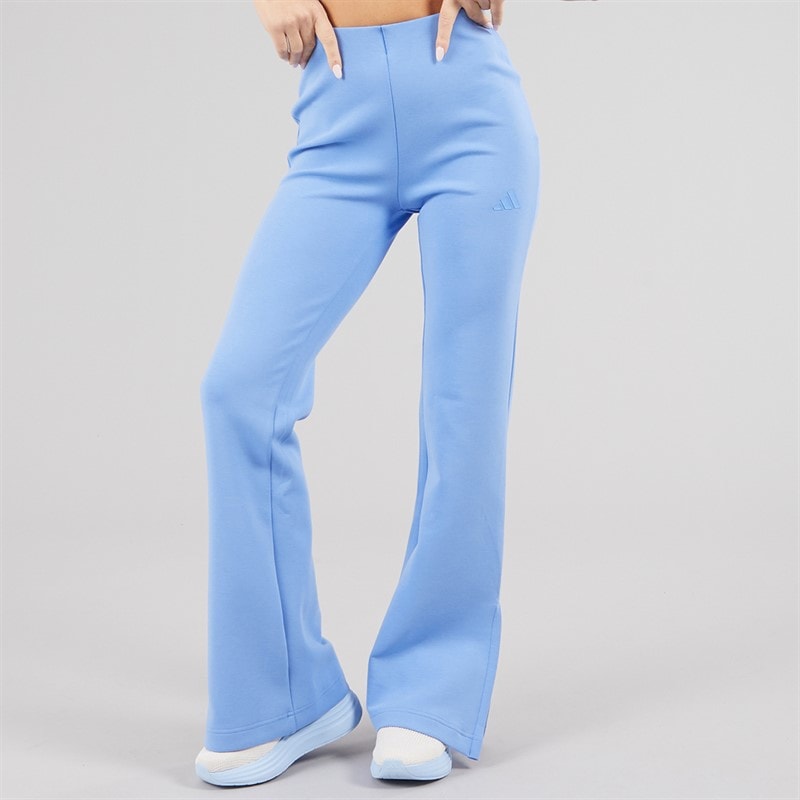 adidas Womens Soft Lux Flared Track Pants Blue Fusion - Image 3