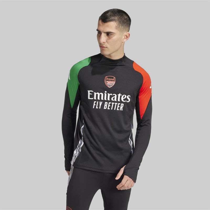 adidas Mens AFC Arsenal FC 24/25 Tiro 24 Pro European Long Sleeve Jersey Black - Image 2
