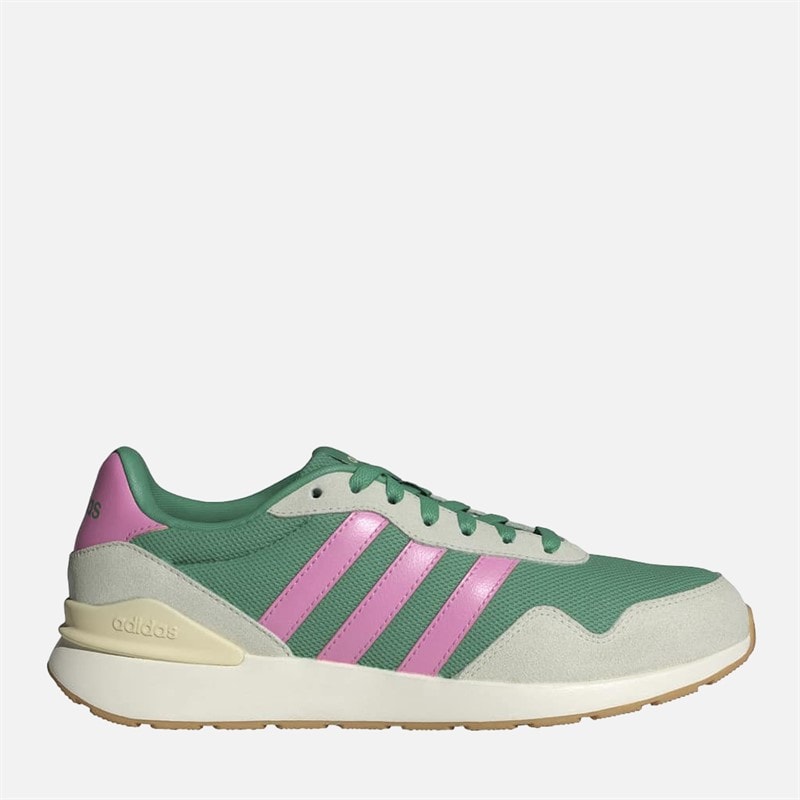 adidas Womens Run 60s 4.0 Trainers Semi Court Green/Bliss Pink/Warm Vanilla - Image 1