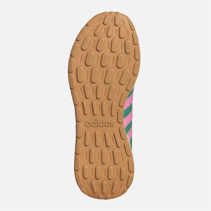 adidas Womens Run 60s 4.0 Trainers Semi Court Green/Bliss Pink/Warm Vanilla - Image 2