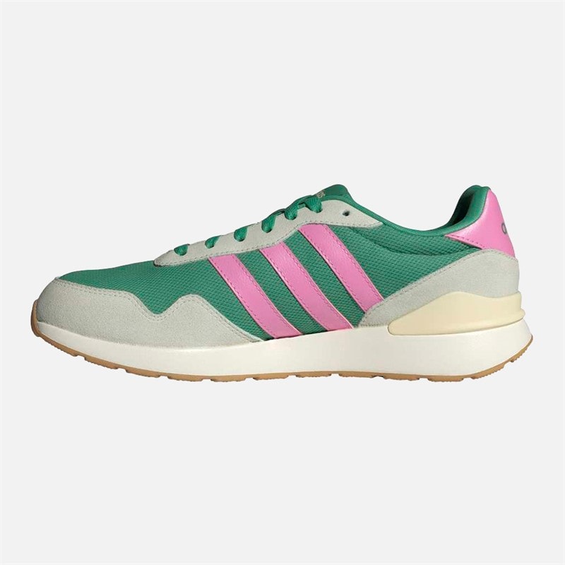 adidas Womens Run 60s 4.0 Trainers Semi Court Green/Bliss Pink/Warm Vanilla - Image 5