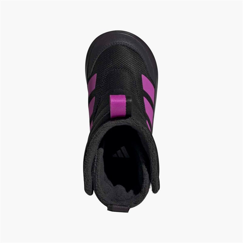 adidas Infant Winterplay Hi Boots Core Black/Purple Blast/Impact Orange - Image 4