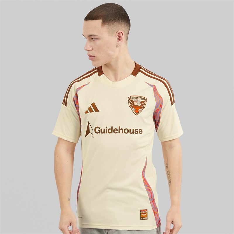adidas Mens DCU DC United SC 25/26 Away Jersey Ecru Tint - Image 1