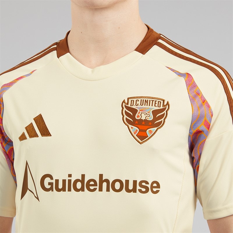 adidas Mens DCU DC United SC 25/26 Away Jersey Ecru Tint - Image 3