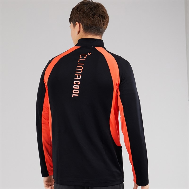 adidas Mens Tech Apparel 1/4 Zip Training Top Black/Easy Coral - Image 2