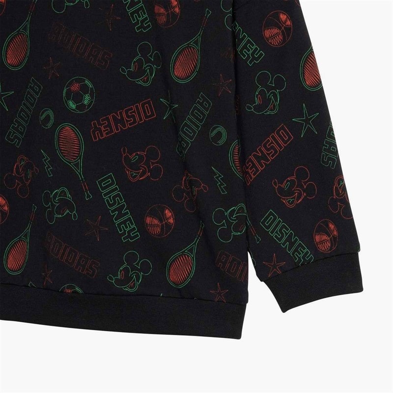 adidas Infant X Disney Mickey Mouse Sweatshirt And Joggers Set Black/Impact Orange/Lime Burst - Image 4