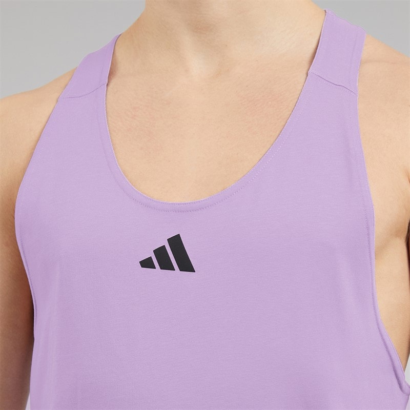 adidas Mens Prime Lift Workout Training Vest Powder Plum - Image 3