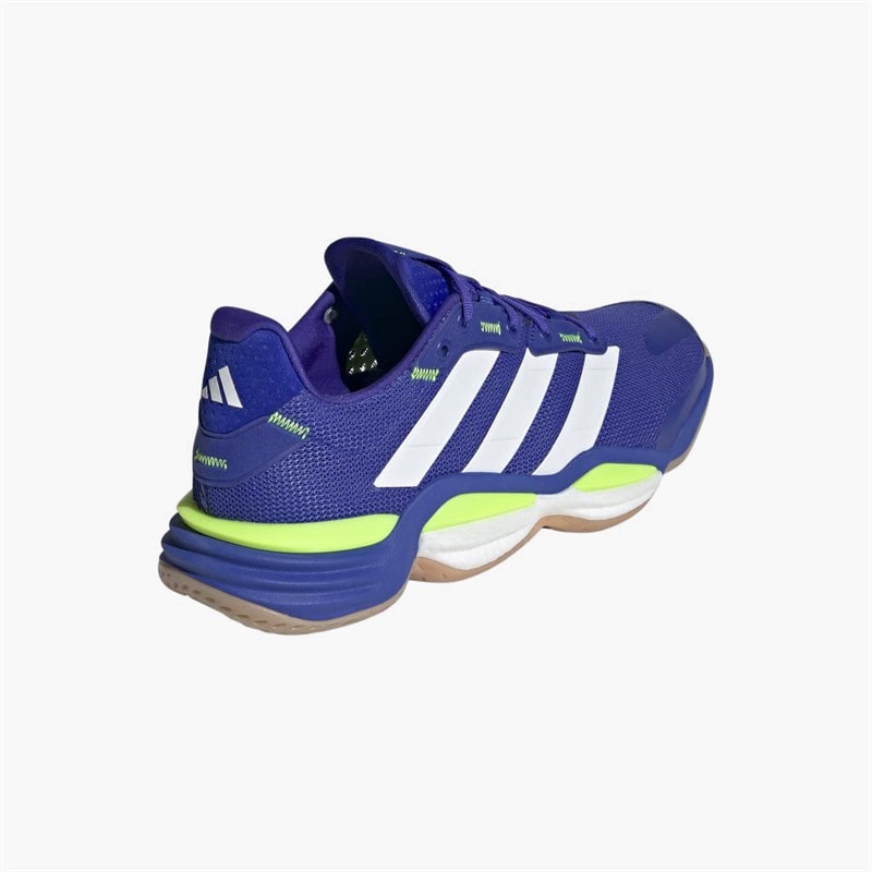 adidas Mens Stabil 16 Indoor Court Shoes Lucid Blue/Cloud White/Lucid Lemon - Image 3