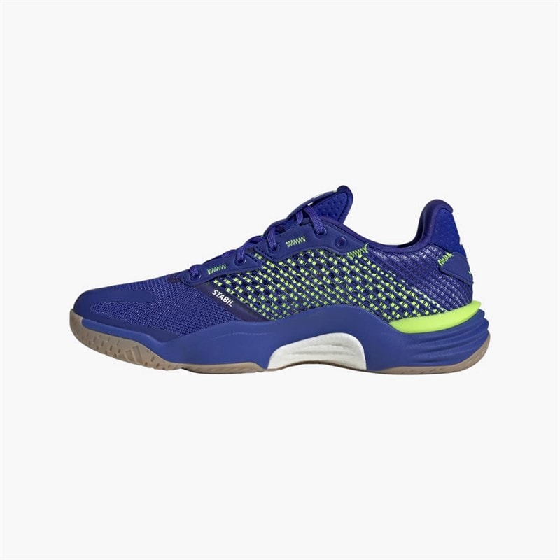 adidas Mens Stabil 16 Indoor Court Shoes Lucid Blue/Cloud White/Lucid Lemon - Image 5