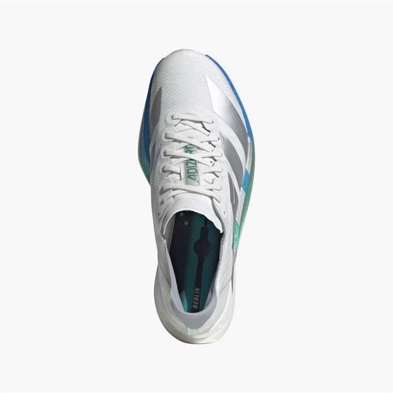 adidas Womens Adizero Adios Pro 4 Neutral Running Shoes Crystal White/Matte Silver/Glory Green - Image 4