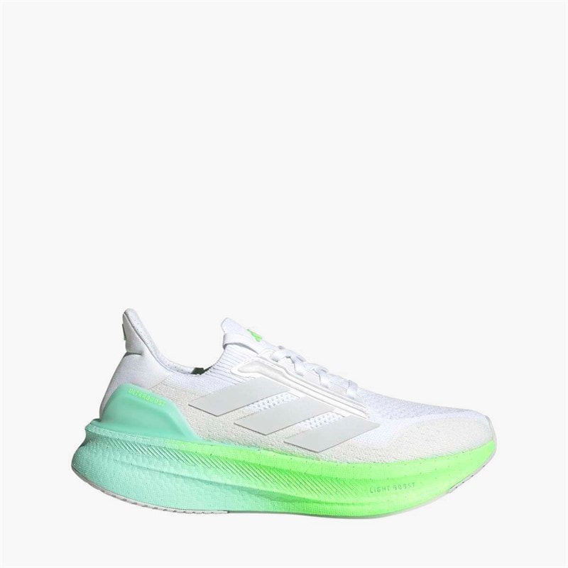 adidas Womens Ultraboost 5x Neutral Running Shoes Cloud White/Dash Grey/Lime Burst
