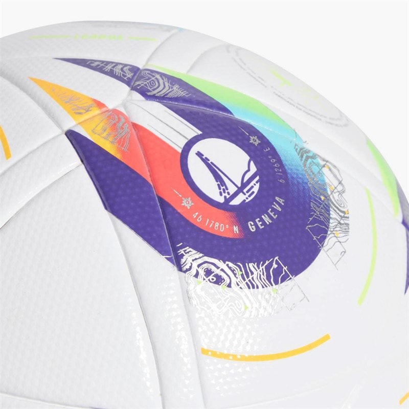 adidas Euro 25 League Match Football (Fifa Quality Certified) White/Multicolor/Lucid Lemon - Image 3