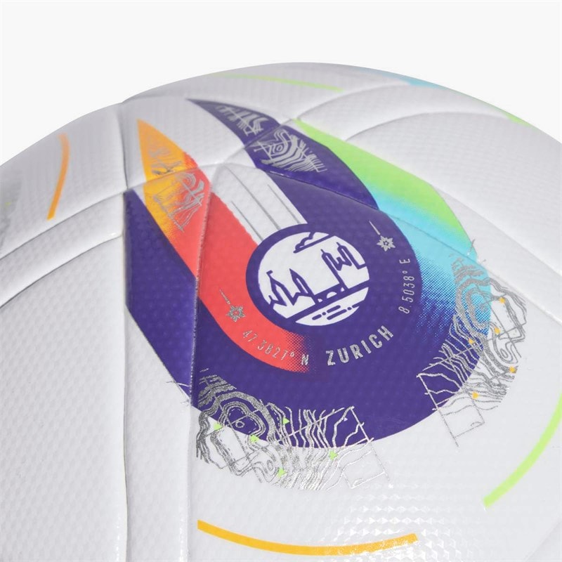 adidas Euro 25 League Match Football (Fifa Quality Certified) White/Multicolor/Lucid Lemon - Image 4